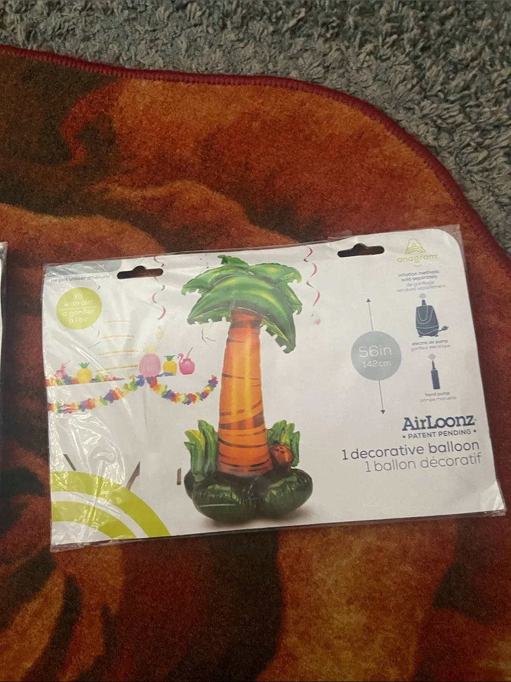 Inflatable Palm Tree Party Balloon (2-Pack) - Green & Brown